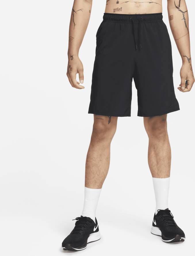 Nike Unlimited multifunctionele niet-gevoerde herenshorts met Dri-FIT (23 cm) Zwart
