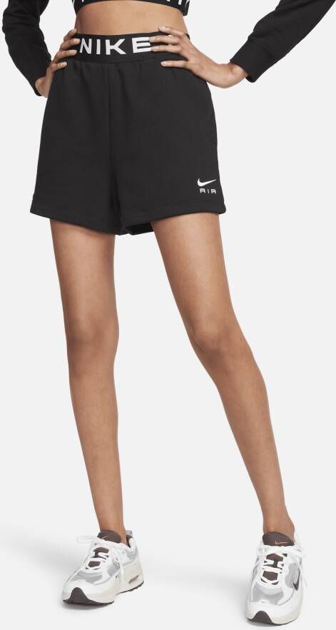 Nike Sportswear Air fleeceshorts met hoge taille voor dames Zwart
