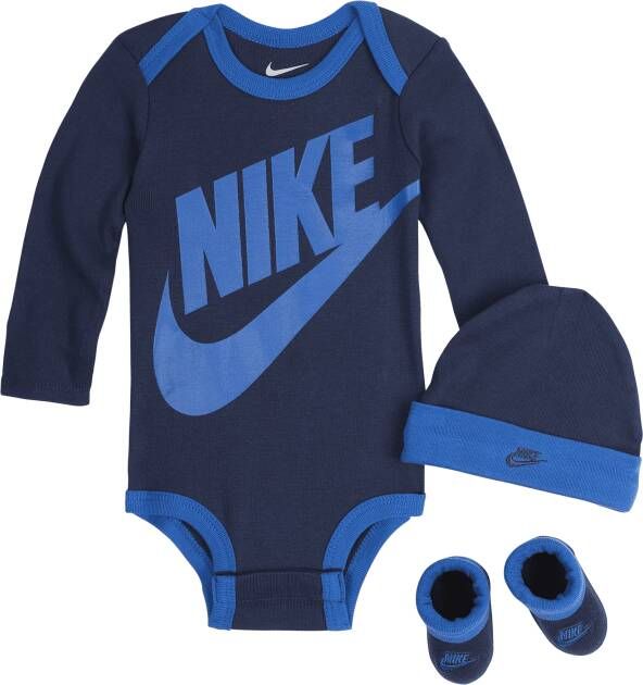 Nike Driedelige babyset (0-6 maanden) Blauw