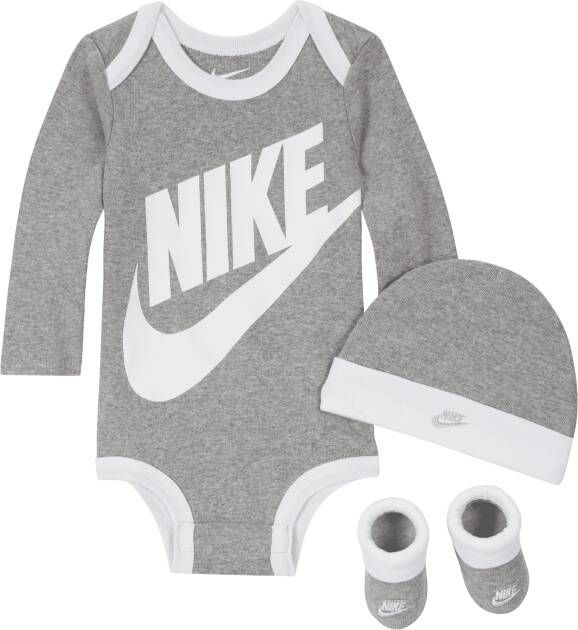 Nike Driedelige babyset (0-6 maanden) Grijs