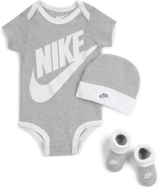 Nike Driedelige babyset (0-6 maanden) Grijs