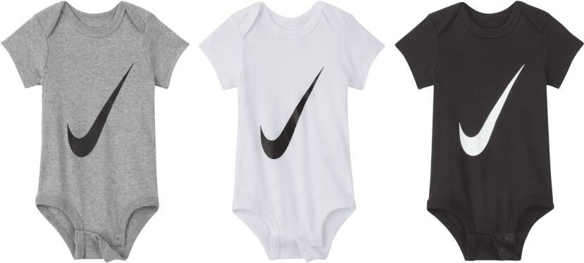 Nike Driedelige rompertjesset voor baby's (0-6 maanden) Wit