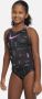 Nike eendelig zwempak met spiderback voor meisjes Zwart - Thumbnail 1
