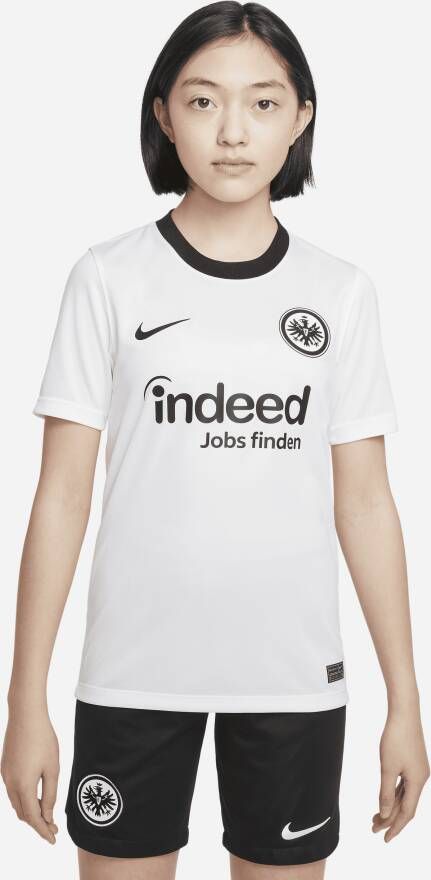Nike Eintracht Frankfurt 2022 23 Thuis Dri-FIT voetbaltop met korte mouwen voor kids Wit