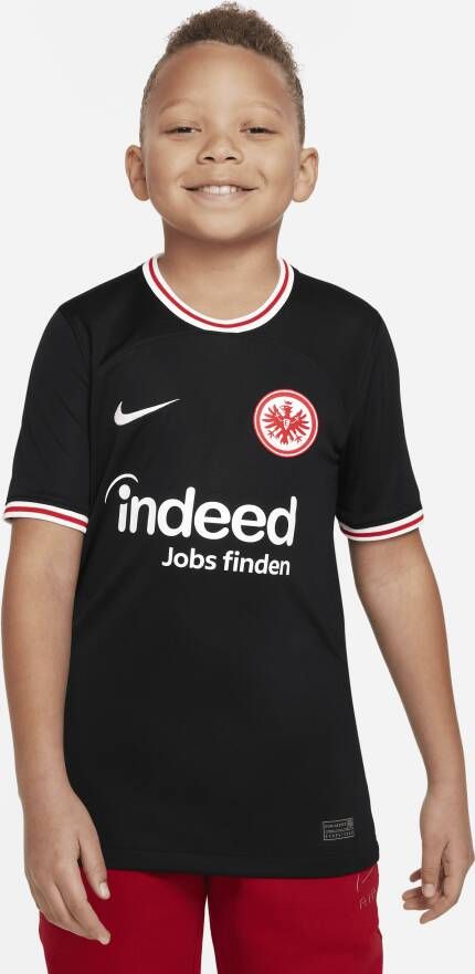 Nike Eintracht Frankfurt 2023 24 Stadium Uit Dri-FIT voetbalshirt voor kids Zwart