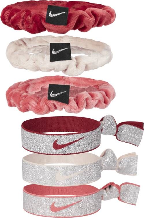 Nike Elastische en fluwelen haarbanden (6 stuks) Meerkleurig