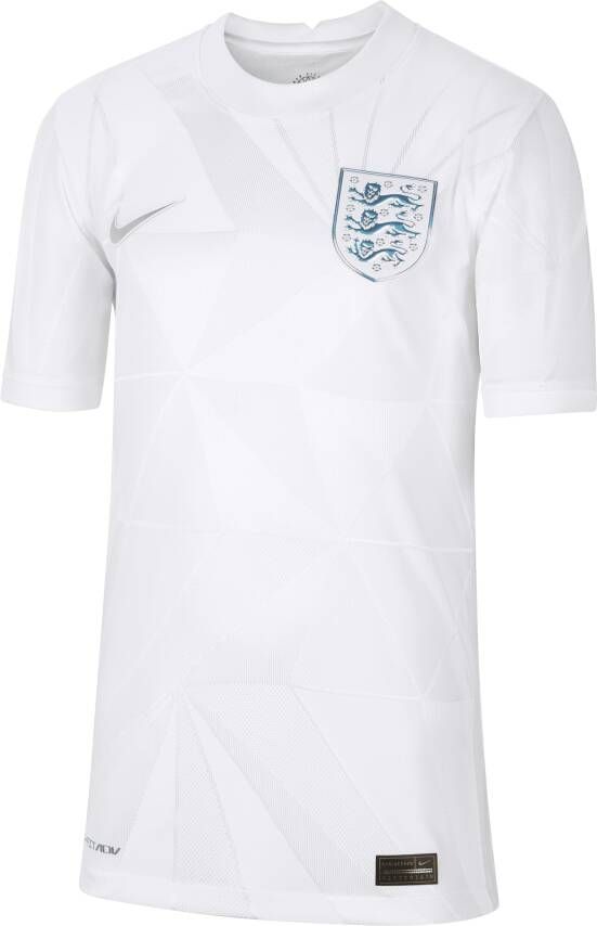 Nike Engeland 2022 Vapor Match Thuis Dri-FIT ADV voetbalshirt voor kids Wit