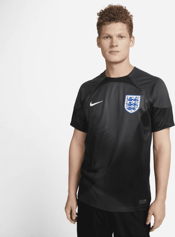 Nike Engeland 2022 23 Stadium Goalkeeper Dri-FIT voetbalshirt met korte mouwen voor heren Grijs