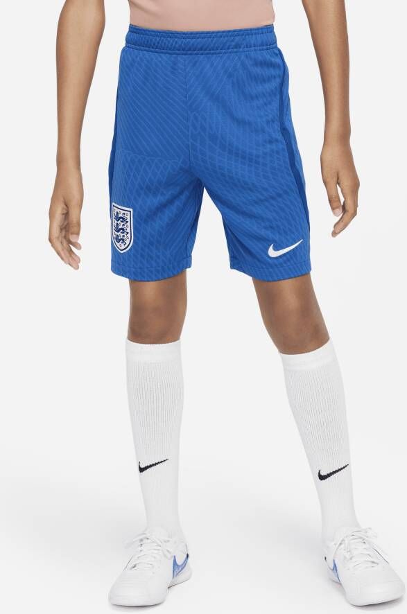 Nike Engeland Strike Dri-FIT knit voetbalshorts voor kids Blauw
