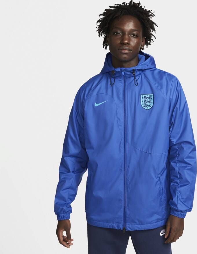 Nike Engeland Strike Dri-FIT voetbaljack met capuchon voor heren Blauw