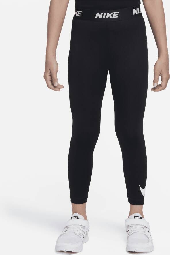 Nike Essentials Legging met Swoosh en Dri-FIT voor kleuters Zwart