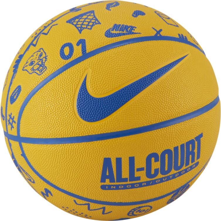 Nike Everyday All-Court 8P Basketbal met graphic (zonder lucht) Geel