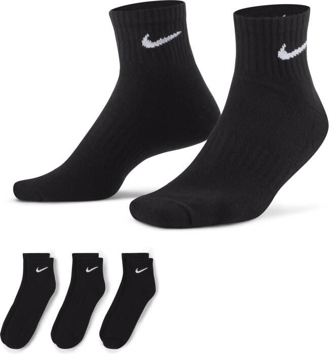 Nike Everyday Cushioned Training Ankle Socks (3 Pack) Middellang Kleding black white maat: 43-46 beschikbare maaten:35-38 39-42 43-46-48