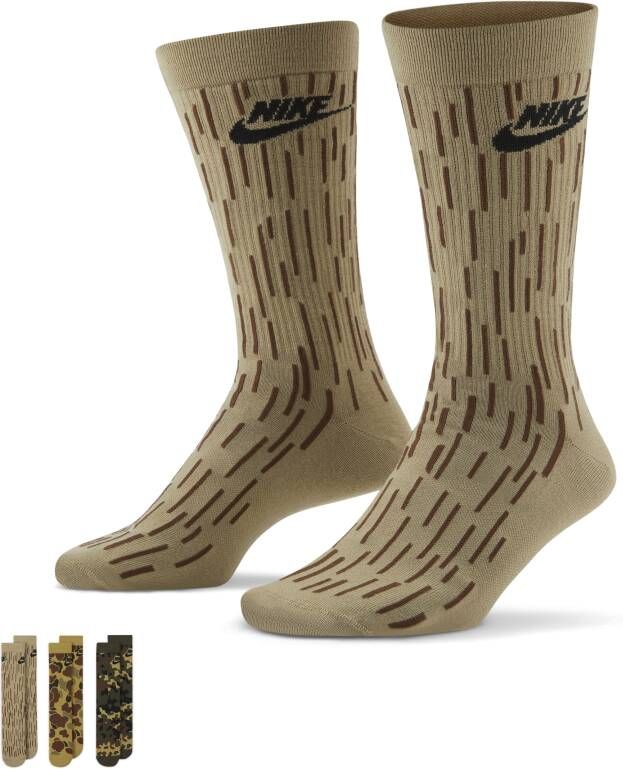 Nike Sokken met all-over motief in een set van 3 paar model 'EVERYDAY'