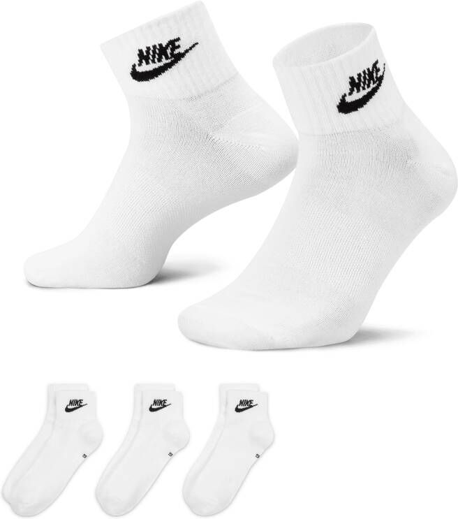 Nike Everyday Essential Enkelsokken (3 paar) Wit