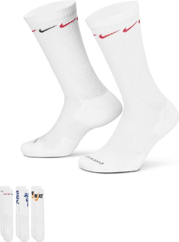 Nike Everyday Plus Cushioned Crew sokken (3 paar) Meerkleurig