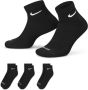 Nike Everyday Plus Cushioned Trainingsenkelsokken (3 paar) Zwart - Thumbnail 1