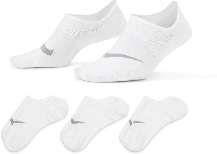 Nike Everyday Plus Lightweight Footie trainingssokken voor (3 paar) Wit
