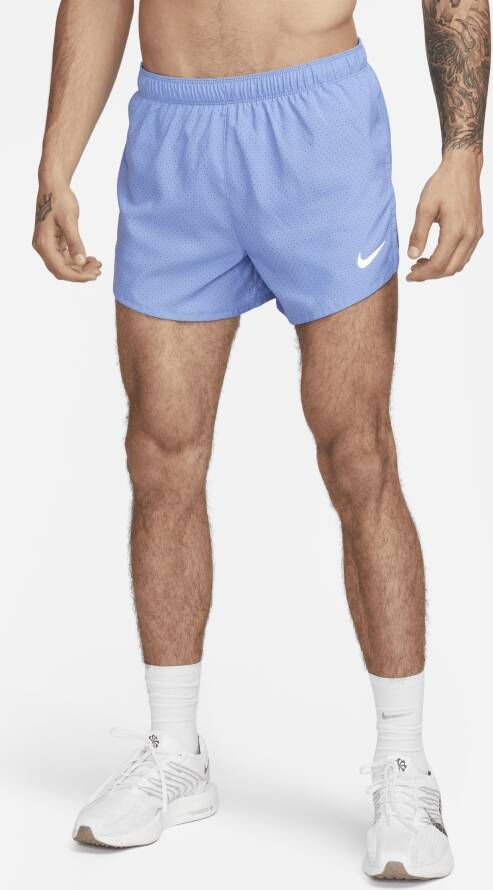 Nike Fast Gevoerde racingshorts voor heren (10 cm) Blauw