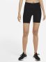 Nike Fast Hardloopshorts met halfhoge taille voor dames (18 cm) Zwart - Thumbnail 1
