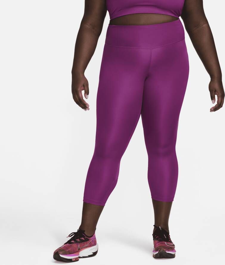 Nike Fast Korte hardlooplegging met halfhoge taille voor dames (Plus Size) Paars