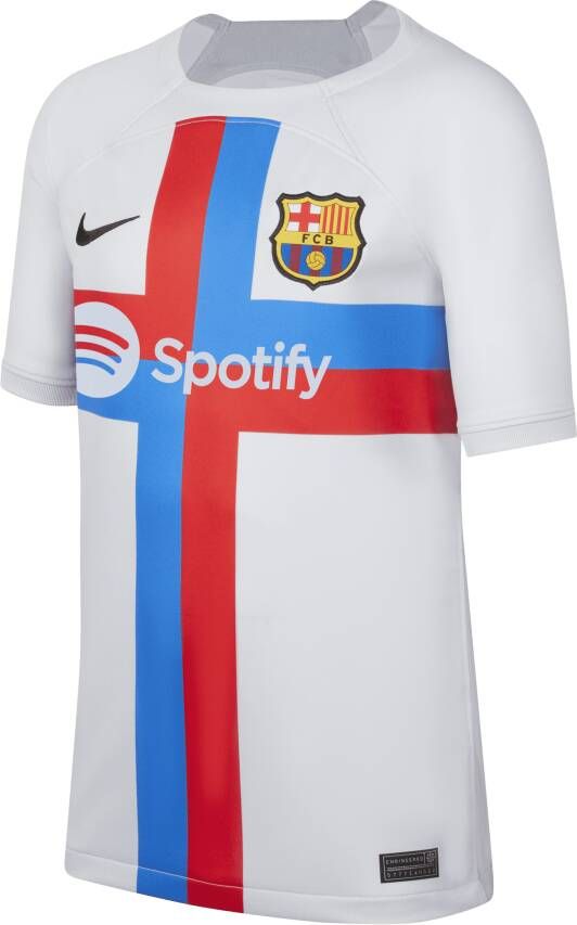 Nike FC Barcelona 2022 23 Stadium Derde Dri-FIT voetbalshirt voor kids Grijs