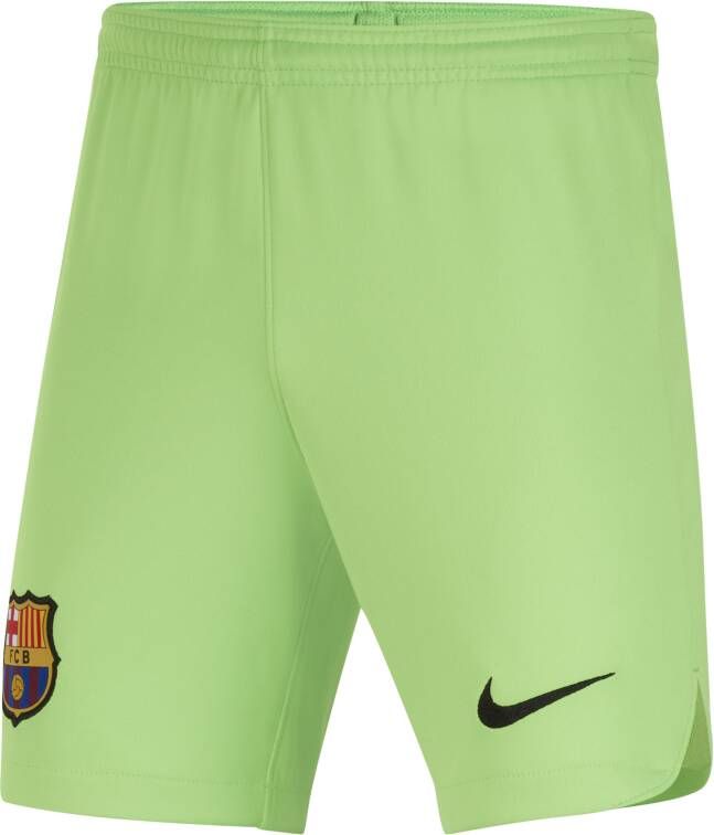 Nike FC Barcelona 2022 23 Stadium Goalkeeper voetbalshorts met Dri-FIT voor kids Groen