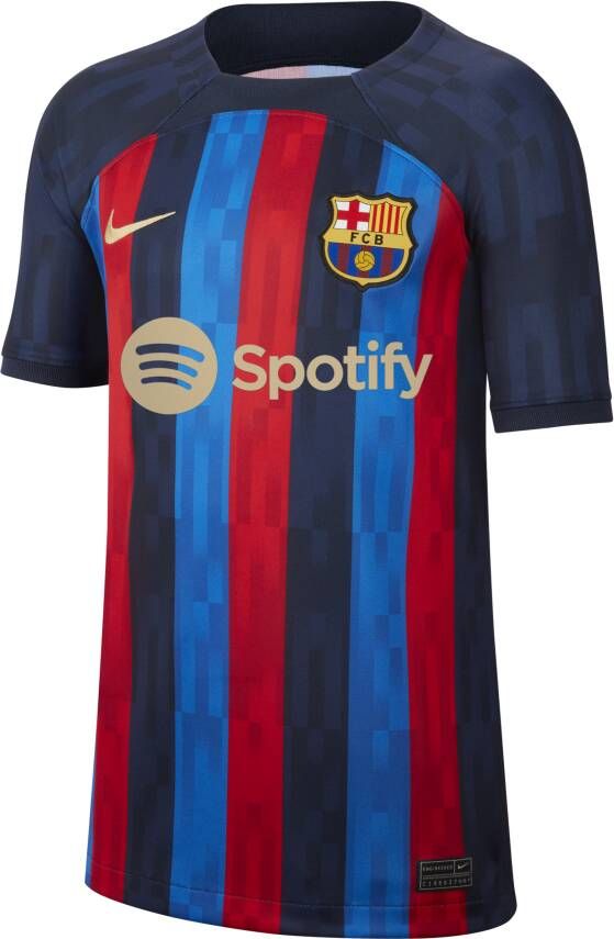 Nike FC Barcelona 2022 23 Stadium Thuis voetbalshirt met Dri-FIT voor kids Blauw