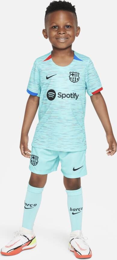 Nike FC Barcelona 2023 24 Derde Dri-FIT driedelig tenue voor kleuters Blauw
