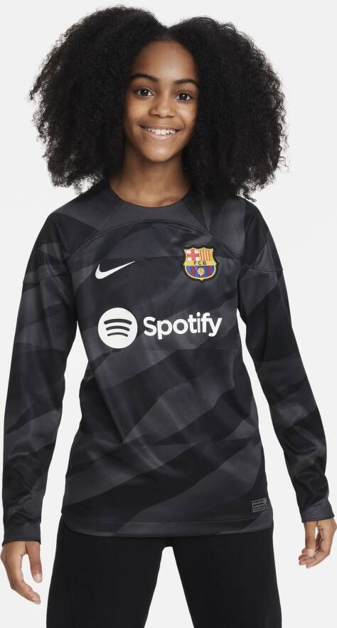 Nike FC Barcelona 2023 24 Stadium Goalkeeper Dri-FIT voetbalshirt voor kids Grijs