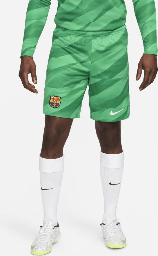 Nike FC Barcelona 2023 24 Stadium Goalkeeper Dri-FIT voetbalshorts voor heren Groen