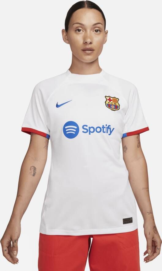 Nike FC Barcelona 2023 24 Stadium Uit Dri-FIT voetbalshirt voor dames Wit