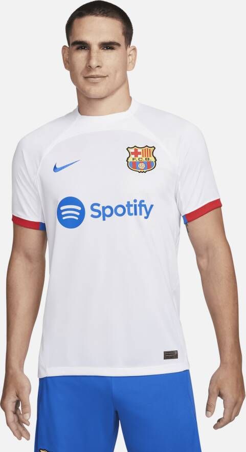 Nike FC Barcelona 2023 24 Stadium Uit Dri-FIT voetbalshirt voor heren Wit