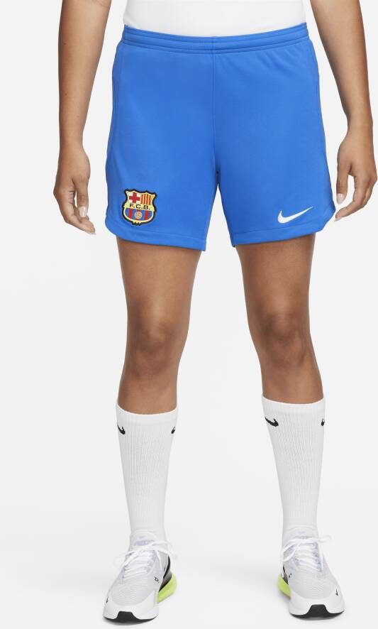 Nike FC Barcelona 2023 24 Stadium Uit Dri-FIT voetbalshorts voor dames Blauw