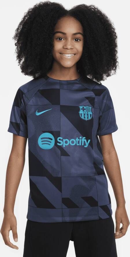 Nike FC Barcelona Academy Pro Derde Dri-FIT warming-uptop voor kids Blauw