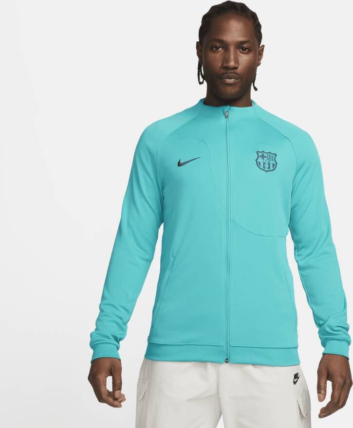 Nike FC Barcelona Academy Pro Derde knit voetbaljack voor heren Groen