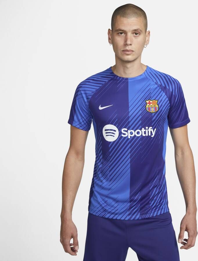 Nike FC Barcelona Academy Pro Dri-FIT warming-uptop voor heren Blauw
