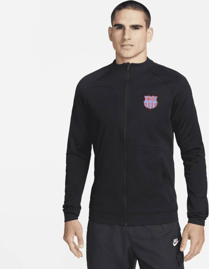 Nike FC Barcelona Academy Pro Knit voetbaljack voor heren Zwart