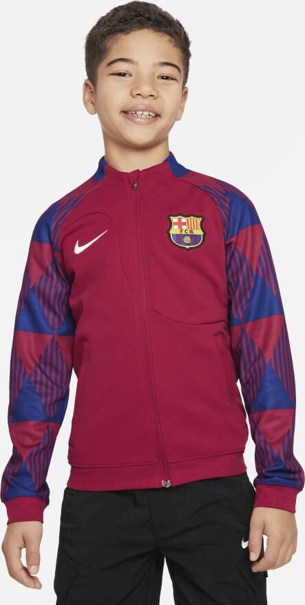 Nike FC Barcelona Academy Pro knit voetbaljack voor kids Rood