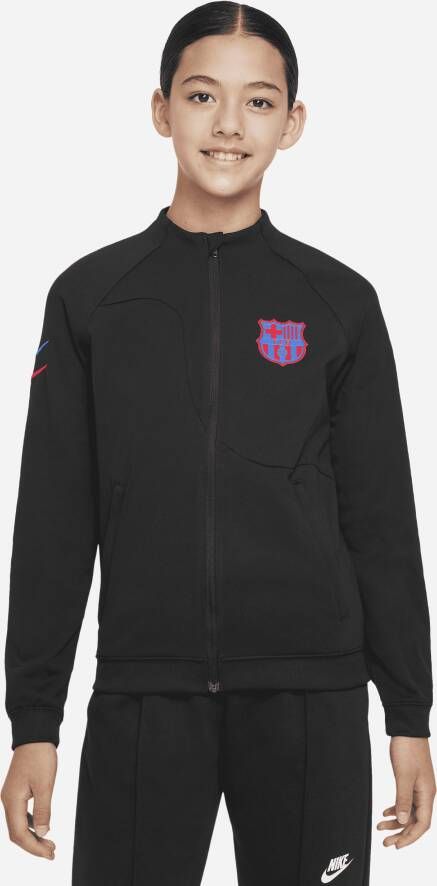 Nike FC Barcelona Academy Pro Knit voetbaljack voor kids Zwart