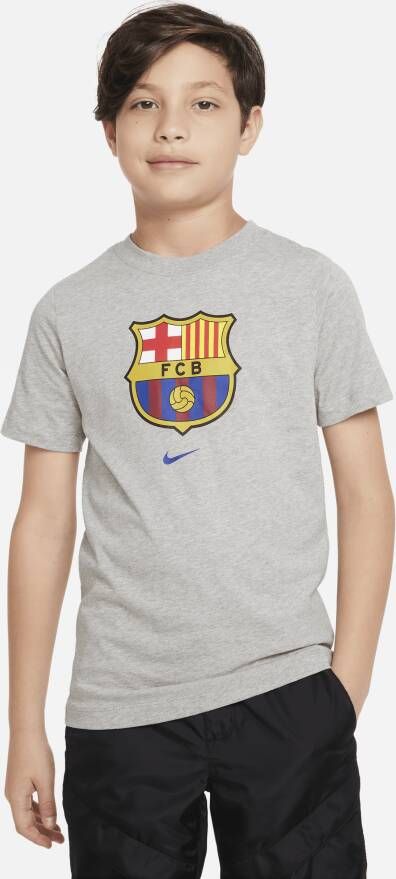 Nike FC Barcelona Crest T-shirt voor kids Grijs