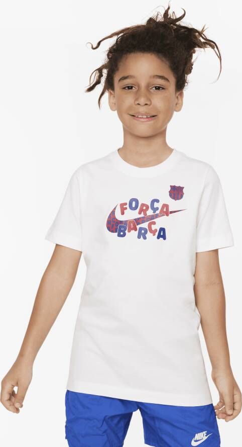 Nike FC Barcelona Mascot voetbalshirt voor kids Wit