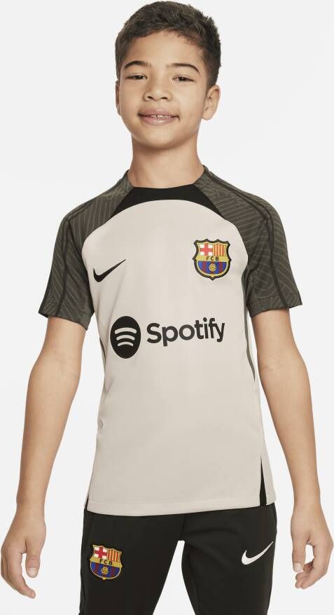 Nike FC Barcelona Strike Dri-FIT knit voetbalbroek voor kids Bruin