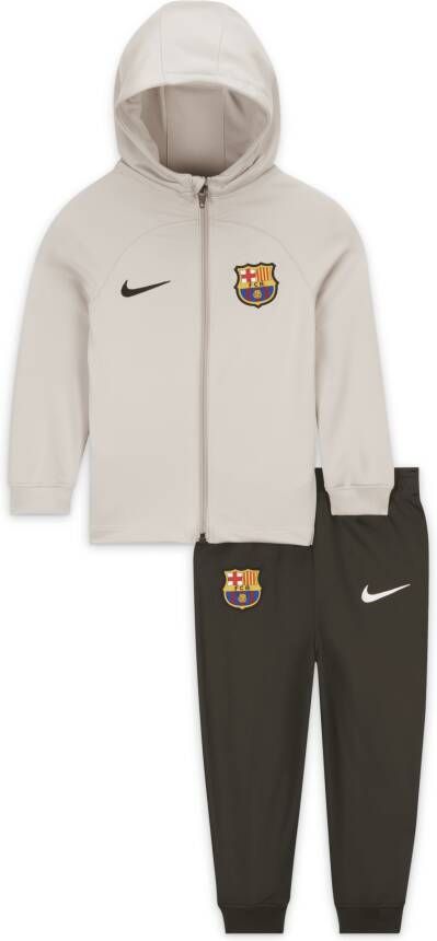 Nike FC Barcelona Strike Dri-FIT trainingspak met capuchon voor baby's peuters Bruin