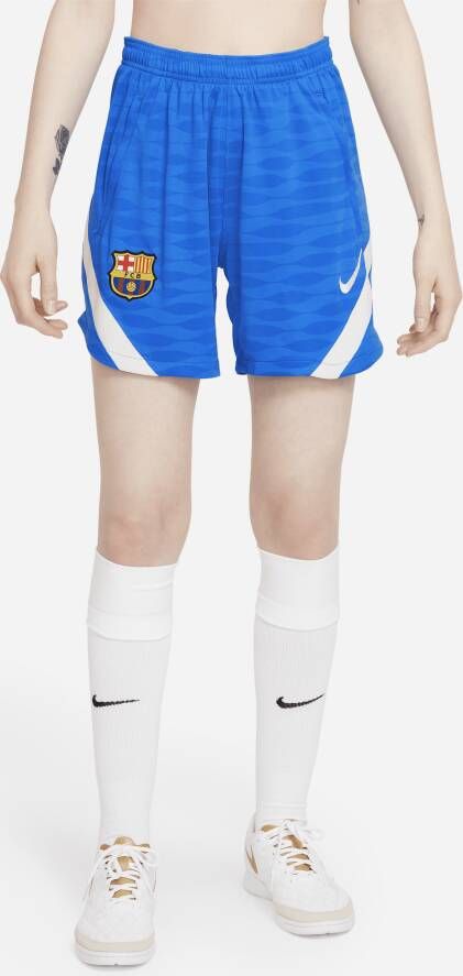 Nike FC Barcelona Strike Dri-FIT voetbalshorts voor dames Blauw