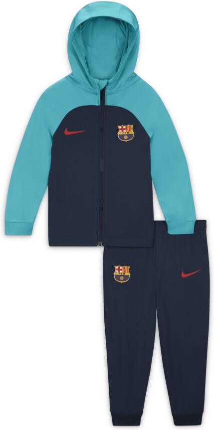 Nike FC Barcelona Strike Dri-FIT voetbaltrainingspak voor baby's Blauw