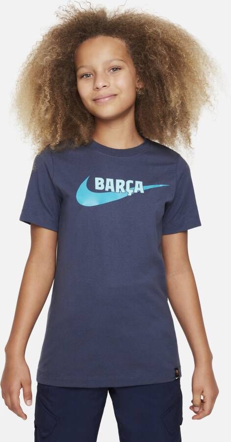 Nike FC Barcelona Swoosh T-shirt Blauw
