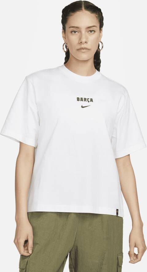 Nike FC Barcelona T-shirt voor dames Wit