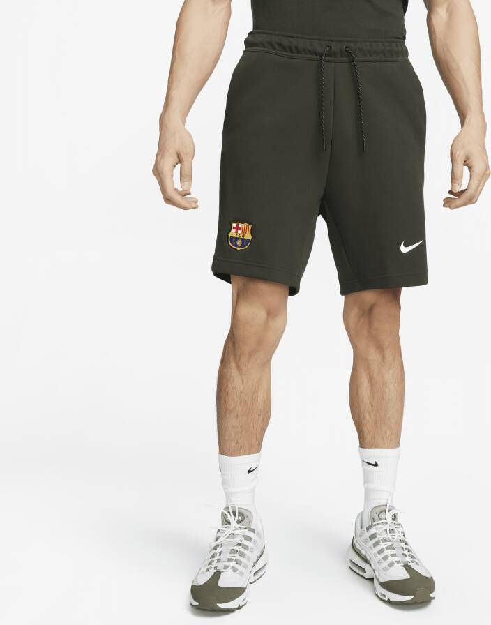 Nike FC Barcelona Tech Fleece voetbalshorts voor heren Groen