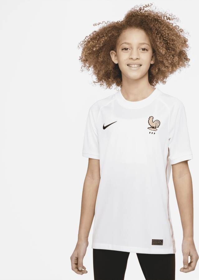 Nike FFF 2022 Stadium Uit Dri-FIT voetbalshirt voor kids Wit